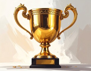 Gold achievement trophy symbolising success in competition and recognition