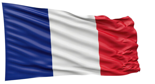 French flag waving transparent background cutout png