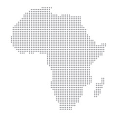 Dotted Africa Map. Africa Continent Map Vector Illustration. © Imran