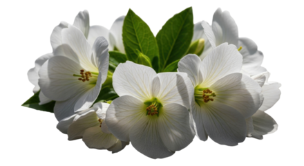 White rhododendron flower cluster transparent background cutout png