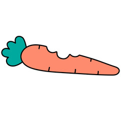 Bitten carrot icon