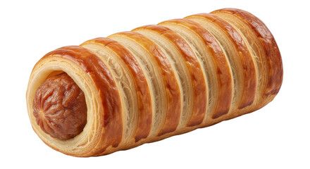 Sausage roll pastry spiral transparent background cutout png