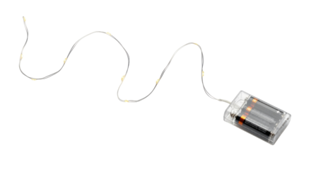 Battery operated string lights with transparent background cutout png