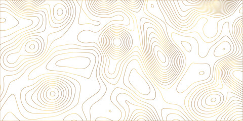 Abstract white background with golden gradient Topographic line map and shadows . Contour elevation topographic and textured Background Modern design White background with topographic wavy pattern.	