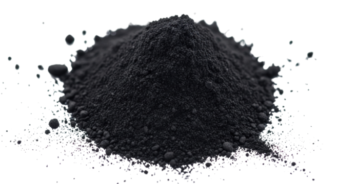 Pile of black powder transparent background cutout png