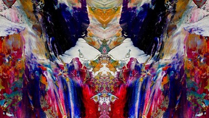 Fototapeta premium Abstract art background . Hand painting artwork on canvas .