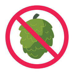 Red prohibition sign with soursop fruit icon, soursop side effects, no soursop sign, disadvantages of soursop
