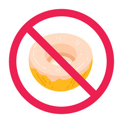 No coconut sign vector icon
