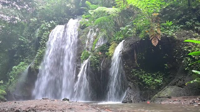 Toyo Bulan waterfall, at Bangli regency of Bali,Indonesia