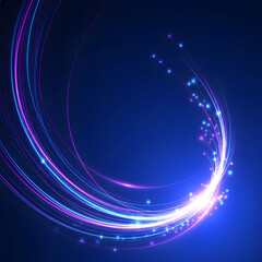 Obraz premium Futuristic Abstract Background with Luminous Blue and Magenta Light Lines