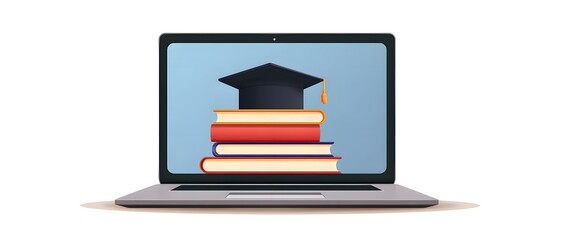 The laptop displaying an online course sparks excitement and hope for education.