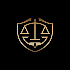 Minimalist Law Firm Shield Logo Design