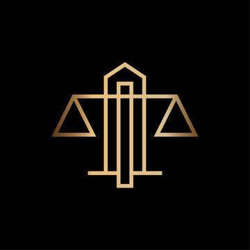 Minimalist Justice Balance Logo Design Inspiration