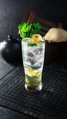 Lychee Mint drink with Ice
