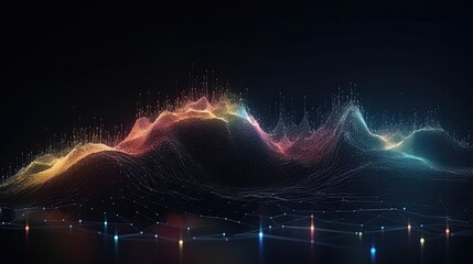 futuristic sci fi data visualization tech structure