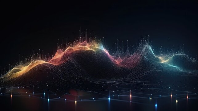 futuristic sci fi data visualization tech structure