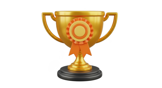Trophy isolated on transparent background