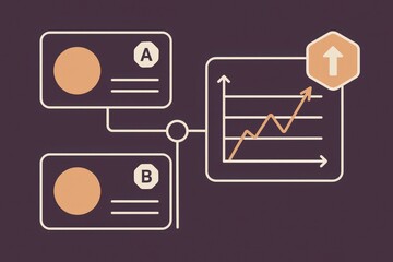 AI generated visual representation of analytics trends comparing two variable data sets illustrating growth patterns and performance metrics for strategic decision making