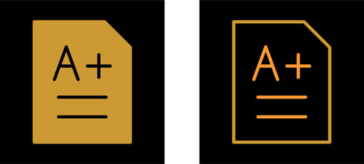 A grade Vector Icon