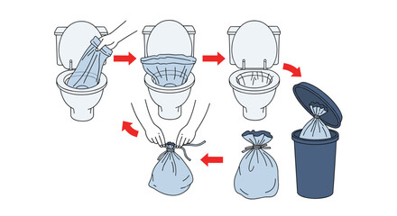 Step by step guide on how to dispose of sanitary pads hygienically and safely.