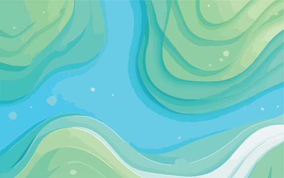 Sfondo astratto con onde fluide nei toni del blu e del verde, che evocano natura e tranquillit&agrave;.