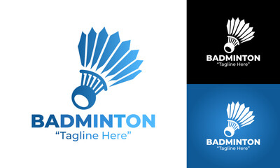 Badminton Logo Minimalist and Clean Design