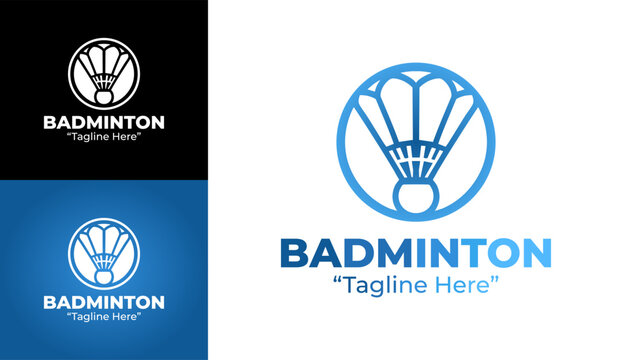 Badminton Logo Retro Style for Sport Enthusiasts