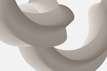 3D Organic Shapes – Soft Grey Abstract Fluid Background