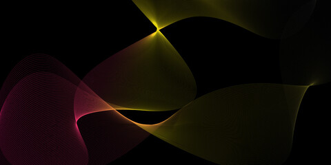 Futuristic Light Waves – Abstract Glowing Curve Background