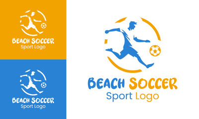 Beach Soccer Logo Dynamic and Active Sports Identity