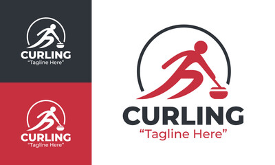 Curling Logo Sleek and Modern Emblem
