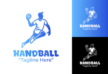 Handball Logo Action-Packed and Energetic Design