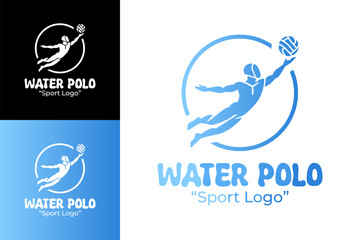 Water Polo Sport Logo Vintage Style for Classic Teams