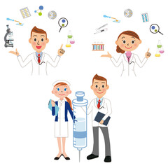 研究をする医師と病院で治療する医師