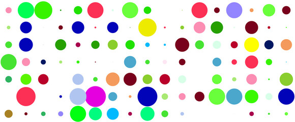 colorful  circles and dots on white background