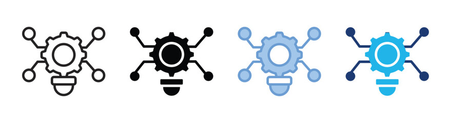 Innovation icon set multiple style collection