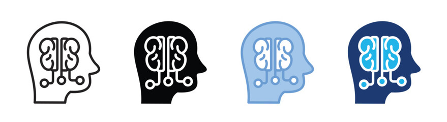 Smart technology icon set multiple style collection