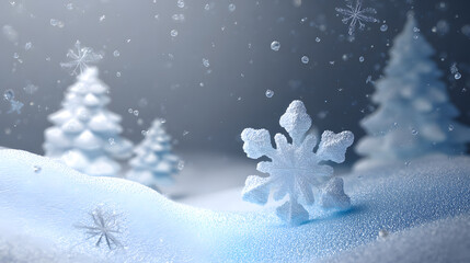 christmas background with snowflakes
