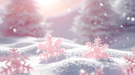 christmas background with snowflakes