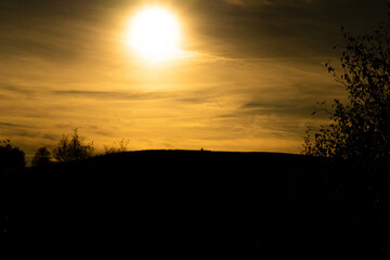 sunset in the mountains