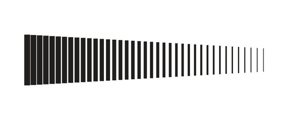 Black Vertical Bar Stripe Gradient Pattern Fading Right Abstract Halftone Line Graphic Element
