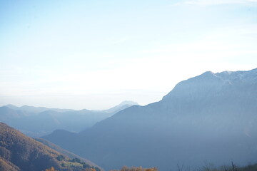 mountain landscape with clouds