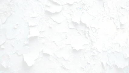 Obraz premium wall texture with white shabby stucco, plaster. Red and white brickwall background, white stonewall surface. Plastered wall with white uneven stucco with cracks and damages.