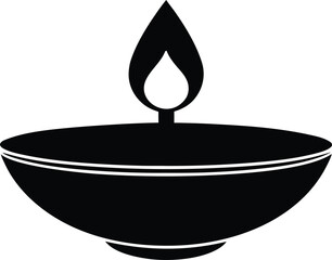 Hindu festival lamp graphic, symbol of light, prayer, and auspicious celebration