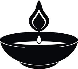 Diya logo template vector, brand identity symbol for spiritual, wellness, or indian cultural projects