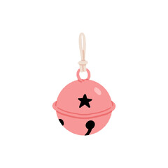 Vintage Christmas ornaments and stockings flat vector set, cozy retro holiday decorations with baubles, bells, candy cane, acorn and star clipart for wrapping paper, patterns and festive stationery