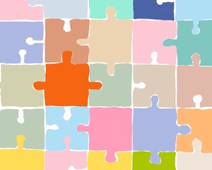 seamless pattern with puzzle pieces