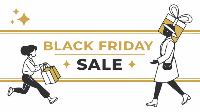 Black friday sale event shopping deals and discounts for holiday season promotional advertisement design