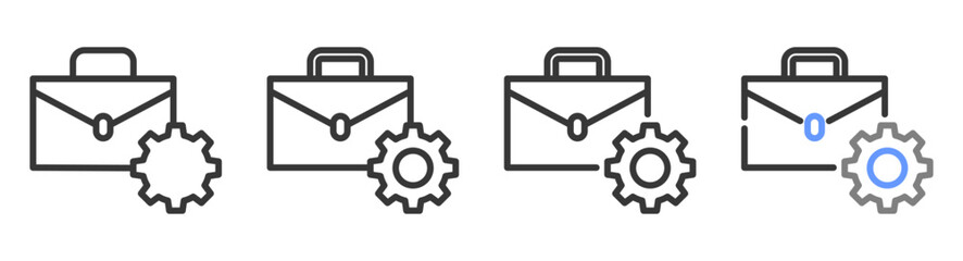 The Ultimate occupation Styles with Variations Line of icon set vector illustration