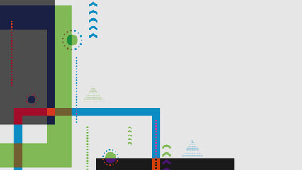 Modern Geometric Abstract Background with Colorful Shapes